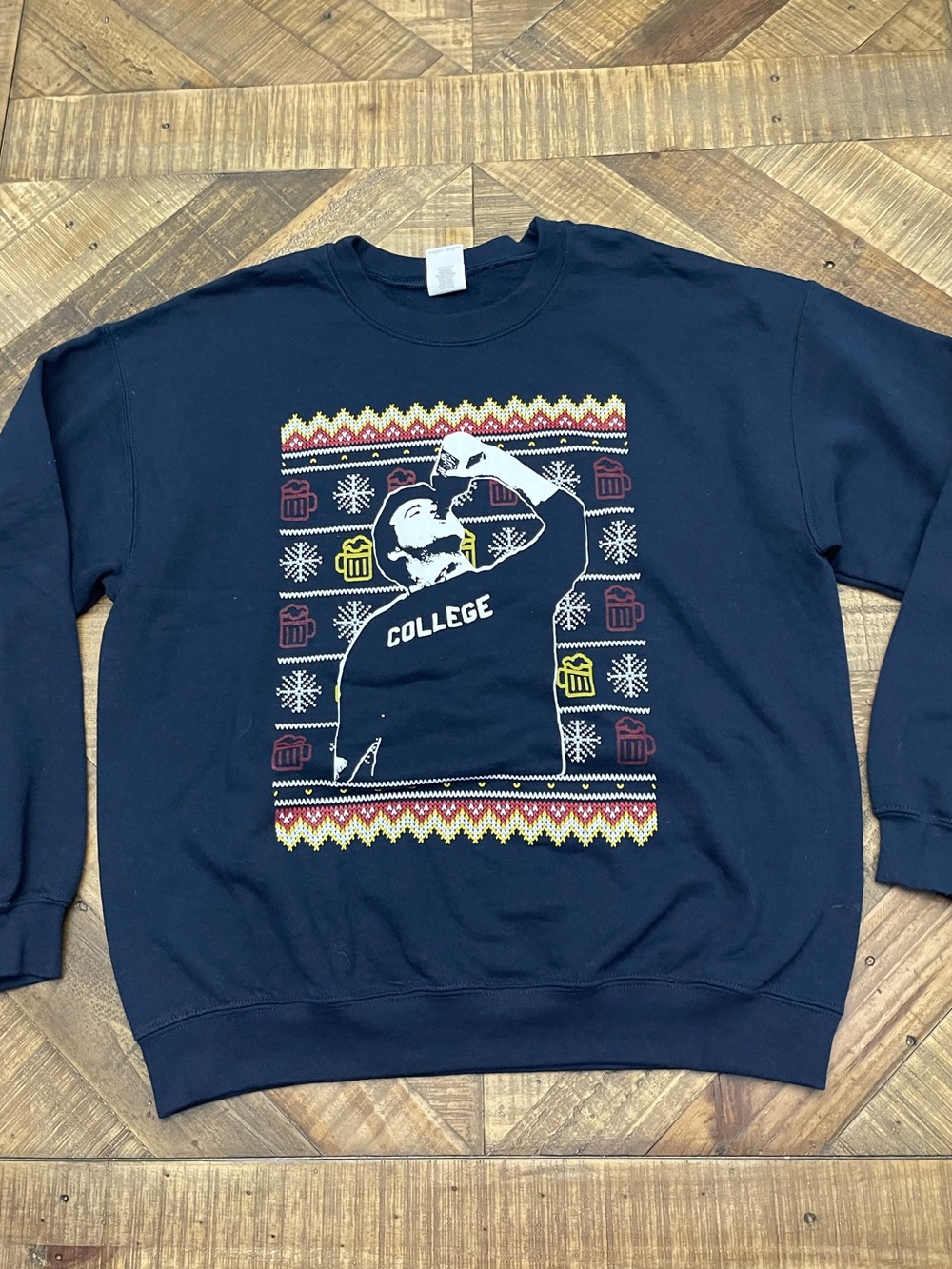 John Belushi "Bluto" ugly Christmas sweater design